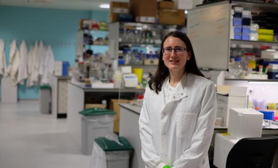 Prof Lucy Walker in her lab