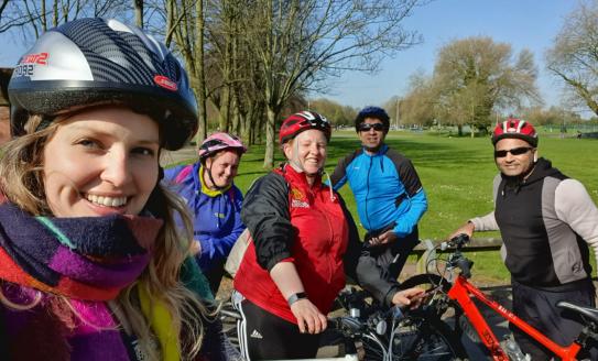 From left to right- Emma Armstrong, Lucy Unsworth, Claire Brookes, Dr Anil Gopalakrishna and Dr Satish Hulikere