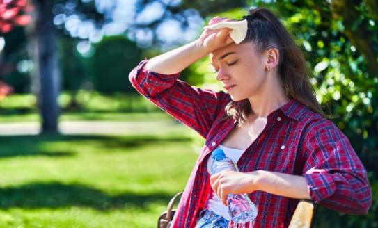 young woman in the sun