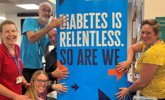 Nailing diabetes campaign: Blue nails