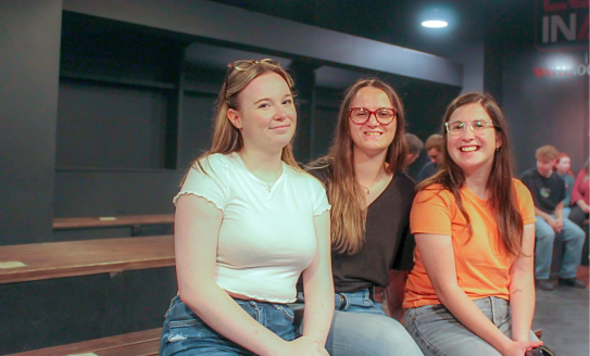 Amber and other young leaders smiling at camera